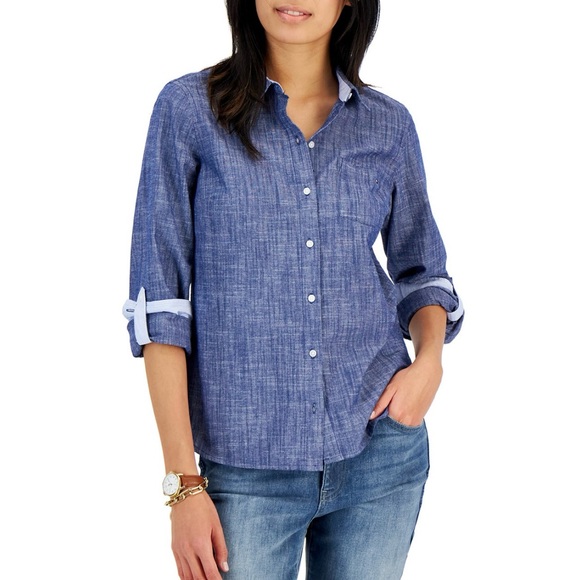 Women’s Tommy Hilfiger Classic Shirt Sz 0X - Picture 8 of 10